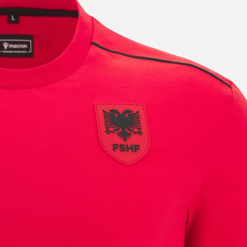 Albania National Team FSHF 2026/27 Men_x0092_s Sports Red T-Shirt Athleisure Albania National Team FSHF 2026/27 Men_x0092_s Sports Red T-Shirt Athleisure