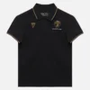 Automobili Lamborghini Squadra Corse Kid’s Black Polo Shirt Automobili Lamborghini Squadra Corse Kid’s Black Polo Shirt