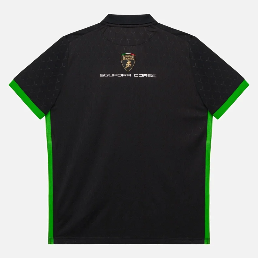 Automobili Lamborghini Squadra Corse Kid’s Black Polo Shirt Automobili Lamborghini Squadra Corse Kid’s Black Polo Shirt