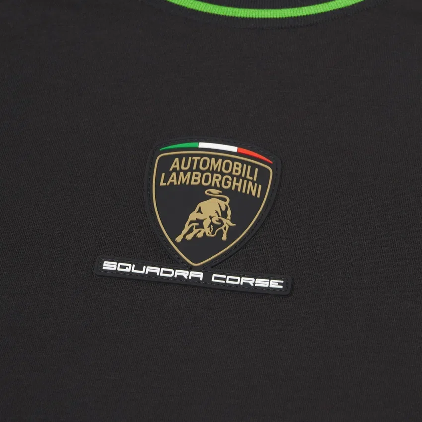 Automobili Lamborghini Squadra Corse Kid’s Black Sports T-Shirt Automobili Lamborghini Squadra Corse Kid’s Black Sports T-Shirt