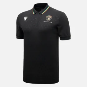 Automobili Lamborghini Squadra Corse Men’s Black Polo Shirt