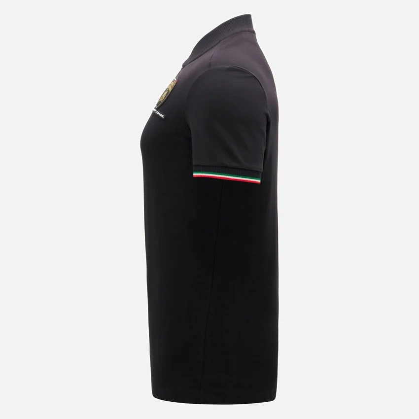 Automobili Lamborghini Squadra Corse Men’s Black Polo Shirt Automobili Lamborghini Squadra Corse Men’s Black Polo Shirt