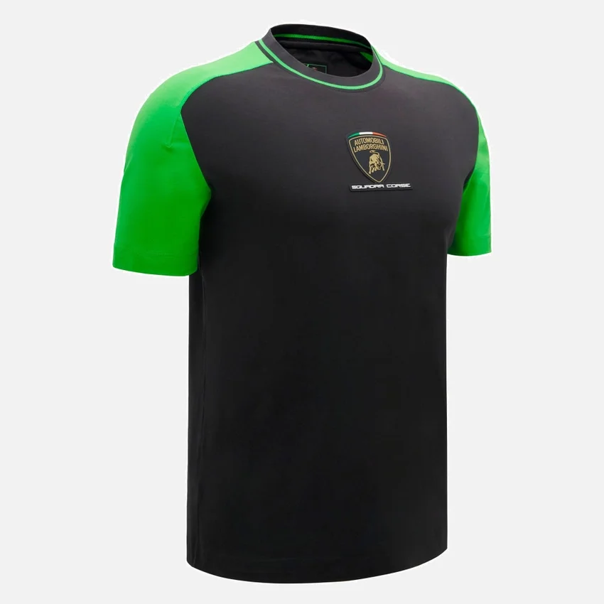 Automobili Lamborghini Squadra Corse Men’s Black Sports T-Shirt Automobili Lamborghini Squadra Corse Men’s Black Sports T-Shirt