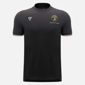 Automobili Lamborghini Squadra Corse Men’s Black Tricolor Sports T-Shirt