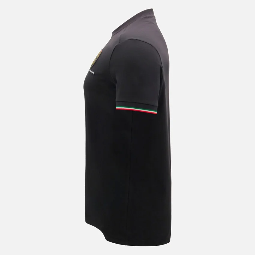 Automobili Lamborghini Squadra Corse Men’s Black Tricolor Sports T-Shirt Automobili Lamborghini Squadra Corse Men’s Black Tricolor Sports T-Shirt