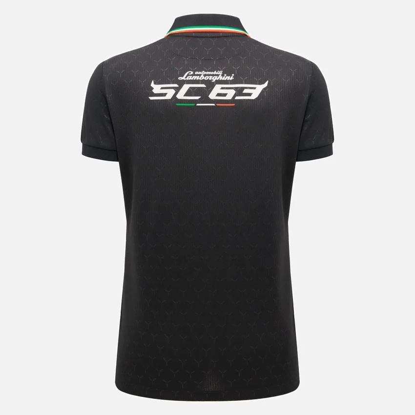 Automobili Lamborghini Squadra Corse Women’s Black Polo Shirt Automobili Lamborghini Squadra Corse Women’s Black Polo Shirt