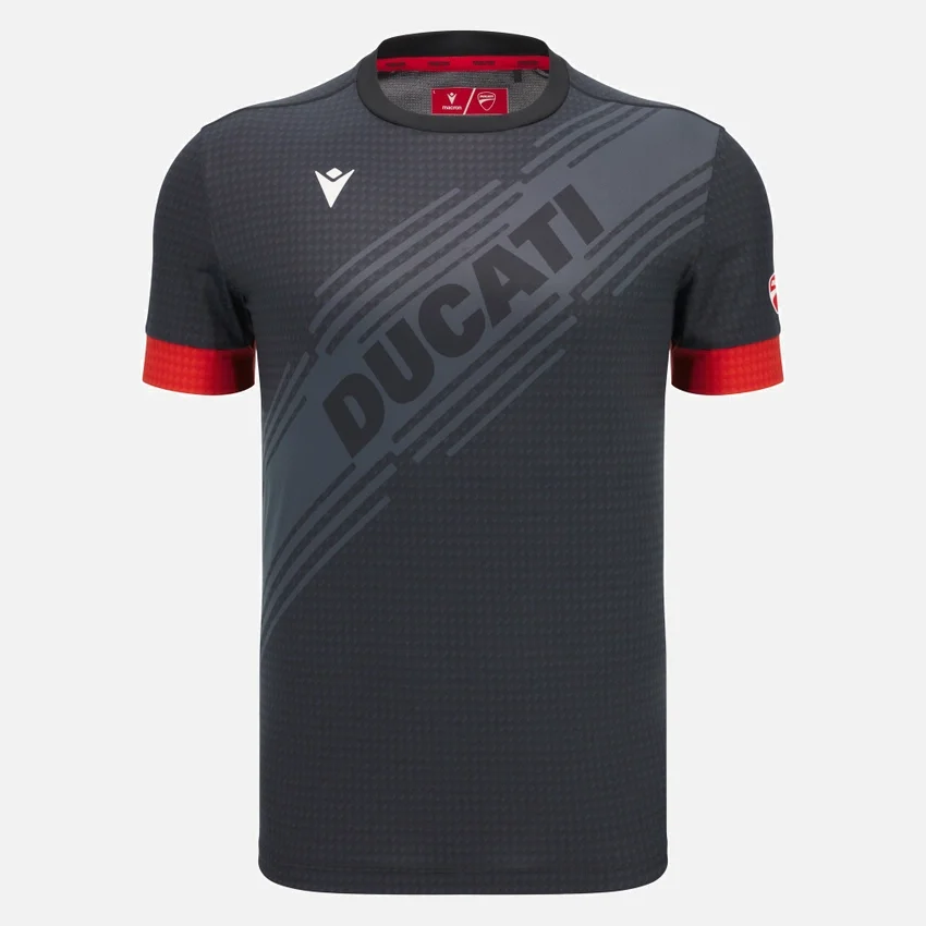 Black Padel Shirt Macron X Ducati Black Padel Shirt Macron X Ducati