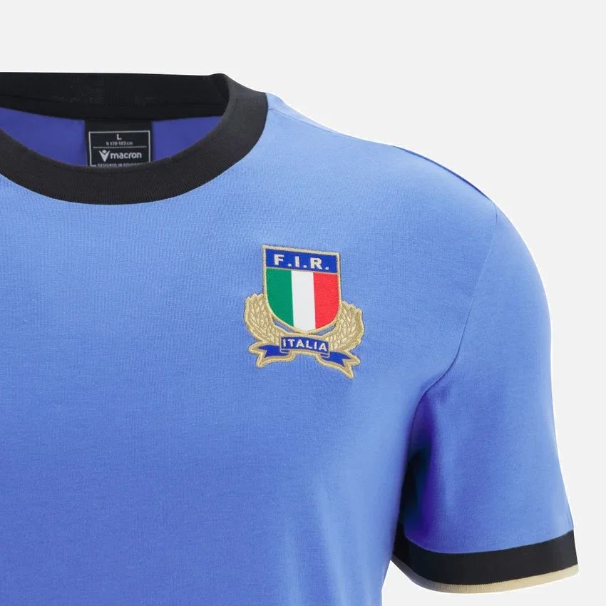 Italia Rugby 2025/26 Ribbed Cotton T-Shirt Fan Line Italia Rugby 2025/26 Ribbed Cotton T-Shirt Fan Line