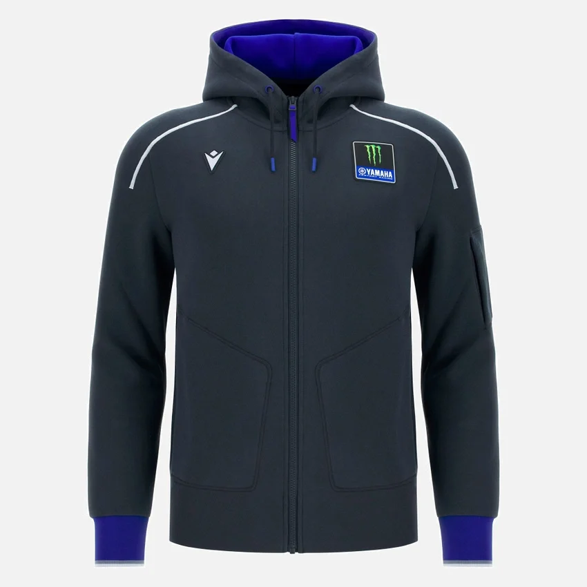 Monster Energy Yamaha MotoGP 2026 Man Travel Replica Full Zip Sweatshirt Monster Energy Yamaha MotoGP 2026 Man Travel Replica Full Zip Sweatshirt