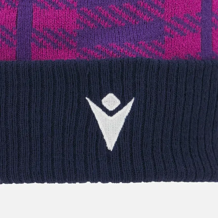Scottish Rugby 2025/26 Navy And Purple Pom Pom Beanie Scottish Rugby 2025/26 Navy And Purple Pom Pom Beanie