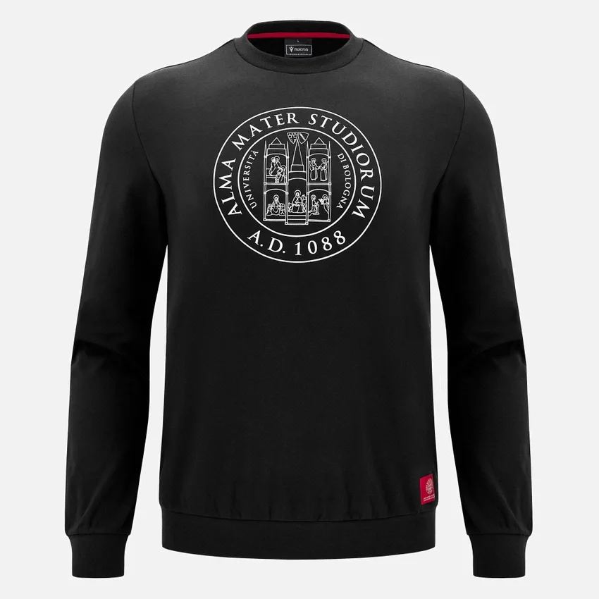 Unibo Collection Black Unbrushed Crewneck Sweatshirt Senior Unibo Collection Black Unbrushed Crewneck Sweatshirt Senior