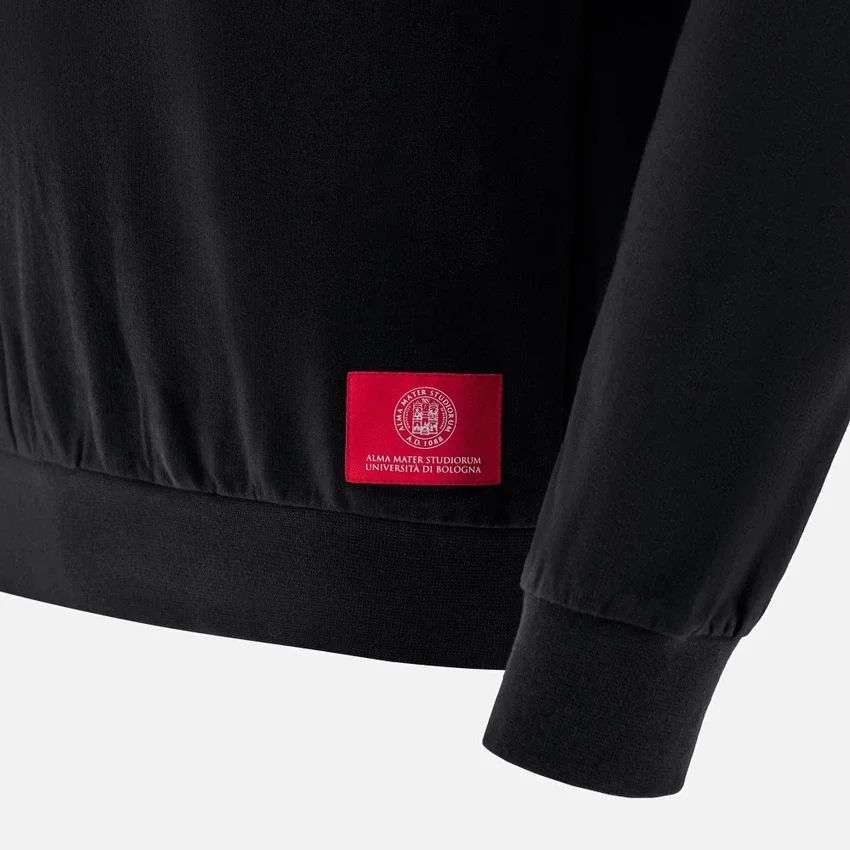 Unibo Collection Black Unbrushed Crewneck Sweatshirt Senior Unibo Collection Black Unbrushed Crewneck Sweatshirt Senior