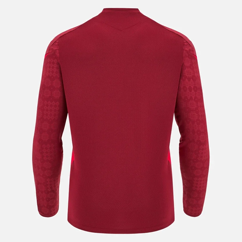 Welsh Rugby 2025/26 Deep Red Long Sleeve Training Tee Welsh Rugby 2025/26 Deep Red Long Sleeve Training Tee