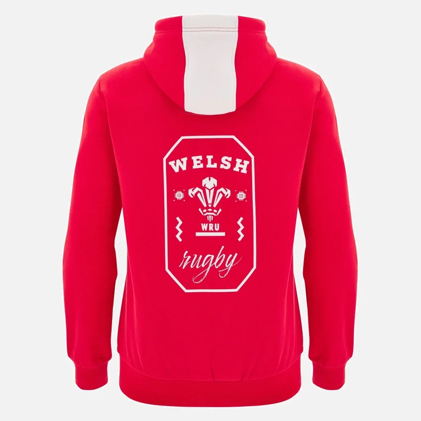 Welsh Rugby 2025/26 Red Fan Hoody Welsh Rugby 2025/26 Red Fan Hoody