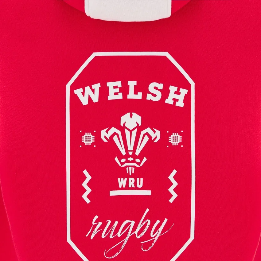 Welsh Rugby 2025/26 Red Fan Hoody Welsh Rugby 2025/26 Red Fan Hoody