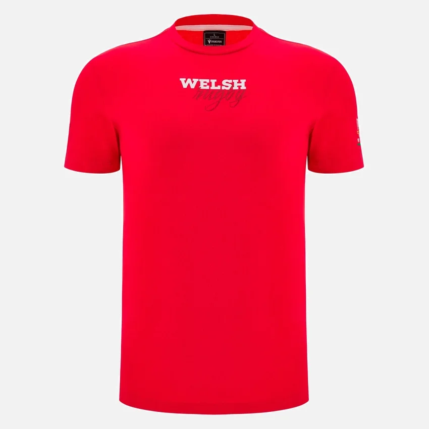 Welsh Rugby 2025/26 Red Fan Tee Welsh Rugby 2025/26 Red Fan Tee