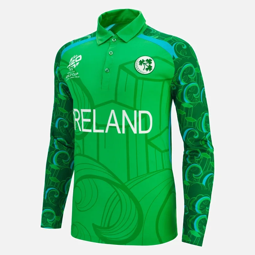 World Cup 2026 Ireland Cricket Team T-20 Long-Sleeve Match Shirt World Cup 2026 Ireland Cricket Team T-20 Long-Sleeve Match Shirt
