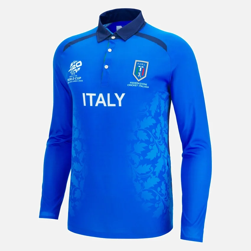 World Cup 2026 Italian Cricket Federation Long-Sleeve Match Shirt World Cup 2026 Italian Cricket Federation Long-Sleeve Match Shirt