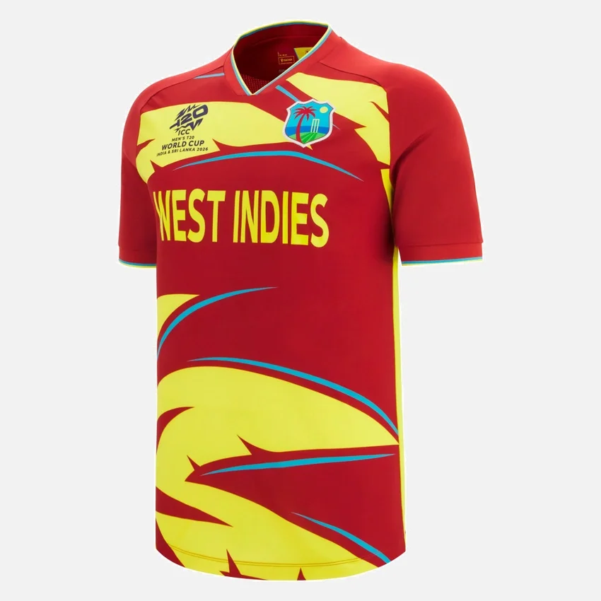 World Cup 2026 West Indies Cricket T-20 Match Shirt World Cup 2026 West Indies Cricket T-20 Match Shirt
